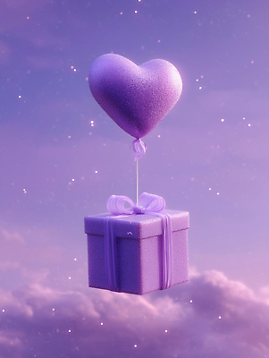 JPG 구름 편집이미지 기념일 별 컬러 하늘 선물 사랑 장식 파티 세일 보라색 심장 축하 장면 풍선 이미지편집 AI컴퓨터그래픽 AI콘텐츠 자연요소 감정 컨셉 이벤트 장기_의학 파일형식