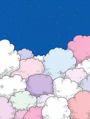 JPG 구름 여유 컬러 일러스트 자연 하늘 따뜻함 풍경 평화 단순화된 뷰티풀 국내일러스트 AI일러스트 AI콘텐츠 자연요소 감정 컨셉 생태계 파일형식