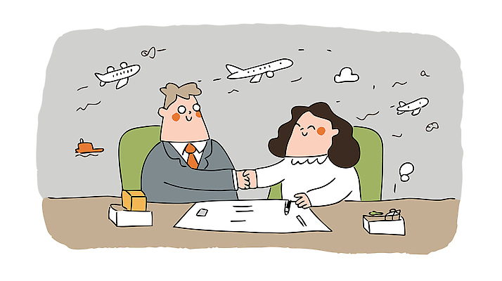 여자 남자 백그라운드 일러스트 회사 비즈니스 협력 비행기 직장 협상 상반신 일상 사무실 기차 도시 업무 계약 무역 문서 Handshake 항공사 국내일러스트 AI파일 산업 육상교통 항공교통 대중교통 사람 라이프 작업 파일형식 벡터