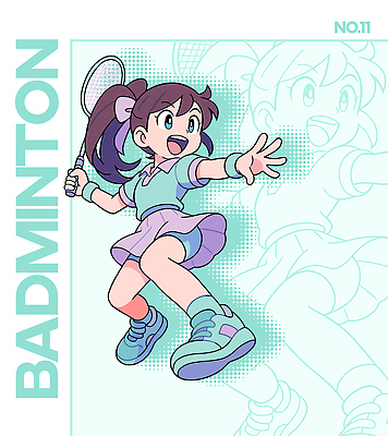 캐릭터 디자인 옷 스포츠 포즈 일러스트 모션 청소년 협력 경기 운동 점프 경쟁 게임 라켓 그리기 셔틀콕 역동적 배드민턴 일러캐릭터 AI파일 스포츠용품 컨셉 놀이 건강 사람 구기 파일형식 벡터