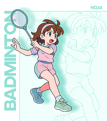 스포츠 일러스트 모션 기술 건강 소녀 취미 친구 운동복 운동 힘 경쟁 에너지 라켓 집중 체육관 배드민턴 일과 소통 일러캐릭터 AI파일 캐릭터 옷 여자 어린이 스포츠용품 컨셉 관계 구기 파일형식 벡터