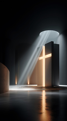 JPG 편집이미지 디자인 건축 십자가 조명 내부 빛 교회 기도 분위기 모던 성전 예배 신성 이미지편집 AI컴퓨터그래픽 AI콘텐츠 컨셉 종교건축 건물 파일형식