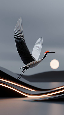 JPG 동물 편집이미지 호수 날개 자연 조류 하늘 풍경 태양 비행 저녁 생태계 뷰티풀 수평선 이미지편집 AI컴퓨터그래픽 AI콘텐츠 자연요소 야간 파일형식