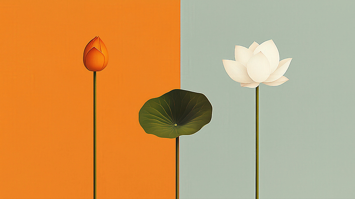 JPG 식물 디자인 꽃 예술 상징 컬러 백그라운드 일러스트 자연 연꽃 미술 풍경 여름 평화 연잎 조화 뷰티풀 국내일러스트 AI일러스트 AI콘텐츠 계절 컨셉 잎 문화예술 생태계 파일형식