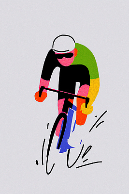 JPG 캐릭터 디자인 예술 스포츠 컬러 일러스트 모션 휴식 사람 운동 자전거 도전 표현 사이클선수 속도 색채 창작 다이나믹 국내일러스트 AI일러스트 AI콘텐츠 컨셉 운동선수 건강 바이크 파일형식