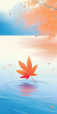 JPG 나무 컬러 단풍 일러스트 자연 아침 휴식 수채화 풍경 빨간색 물 일본 고요 가을 수면 힐링 뷰티풀 차분 국내일러스트 AI일러스트 AI콘텐츠 주간 자연요소 식물 계절 아시아 컨셉 잎 생태계 파일형식