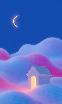 JPG 구름 편집이미지 자연 밤하늘 조명 주택 풍경 일출 고요 일몰 꿈 초승달 신비 부드러움 색감 차분 이미지편집 AI컴퓨터그래픽 AI콘텐츠 자연요소 컨셉 하늘 건물 노을 달 감각 야간 생태계 파일형식