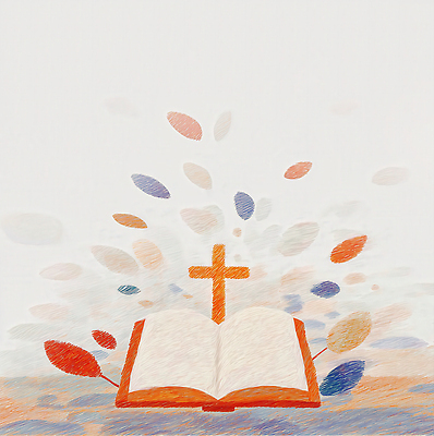 JPG 감정 종교 종이 예술 상징 컬러 십자가 잎 일러스트 창조 빛 믿음 성경 기도 마음 표현 메시지 예배 국내일러스트 AI일러스트 AI콘텐츠 식물 종교용품 파일형식