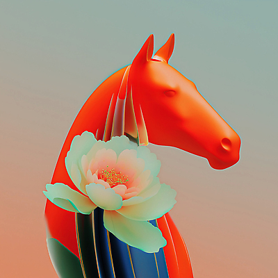 JPG 편집이미지 디자인 꽃 예술 상징 컬러 자연 추상 공간 말_게임 작품 조화 뷰티풀 이미지편집 병오년 붉은말 AI컴퓨터그래픽 AI콘텐츠 식물 무늬 미술 말_동물 생태계 파일형식 2026년