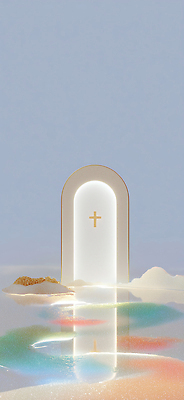 JPG 편집이미지 기독교 종교 상징 십자가 자연 하늘 풍경 빛 문 평화 신성 파스텔 조화 뷰티풀 순간 이미지편집 AI컴퓨터그래픽 AI콘텐츠 컨셉 학용품 생태계 파일형식