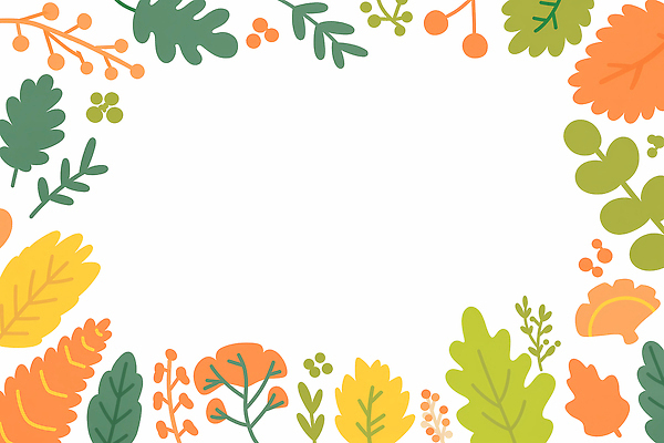 JPG 식물 디자인 계절 예술 컬러 백그라운드 잎 패턴 일러스트 자연 생명 장식 여름 가을 테두리 입체 조화 뷰티풀 국내일러스트 AI일러스트 AI콘텐츠 무늬 생태계 파일형식