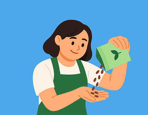 손 여자 커피 일러스트 재료 포장 요리 파란색 앞치마 카페 원두 수확 작업 씻기 서비스 준비 바리스타 드립커피 분배 국내일러스트 AI파일 직업 음료 컬러 농업 사람 신체부위 상점 청결 파일형식 벡터