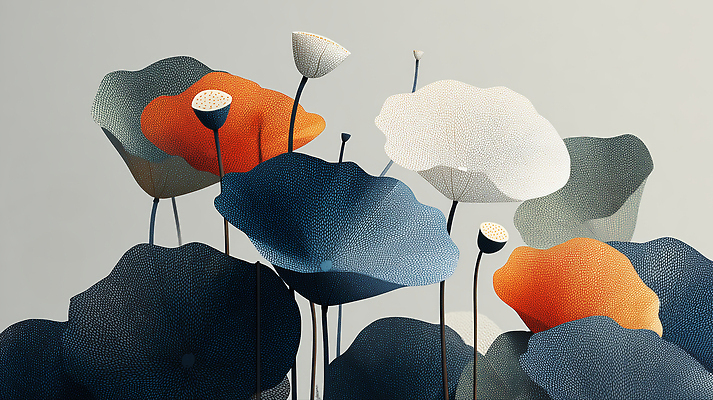 JPG 모양 디자인 꽃 감정 예술 컬러 백그라운드 일러스트 자연 감각 그림 작품 조화 구성 뷰티풀 정물화 창의성 국내일러스트 AI일러스트 AI콘텐츠 식물 미술 생태계 파일형식