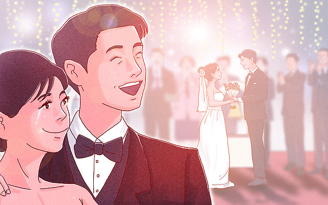 PSD 커플 기념일 행복 신랑 2 일러스트 가족 결혼식 사랑 이벤트 친구 촬영 축하 화려 분위기 잔치 순간 특별함 국내일러스트 감정 결혼 컨셉 관계 파일형식