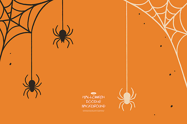 PSD 디자인 예술 상징 백그라운드 일러스트 모션 장식 축제 주황색 할로윈 무서움 거미줄 즐거움 그림 공포 거미 장면 깊이 스타일 국내일러스트 감정 컬러 곤충 파일형식