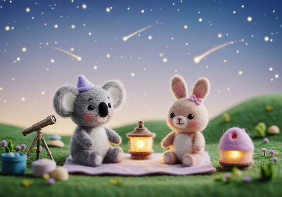 JPG 편집이미지 별 자연 하늘 이야기 잔디 친구 소풍 망원경 캠핑 달 랜턴 강아지 밤 힐링 자수 코알라 이미지편집 양모펠트 AI컴퓨터그래픽 AI콘텐츠 자연요소 식물 포유류 관계 레저 조명 반려동물 야외활동 견과류 개 생태계 양모 펠트 파일형식