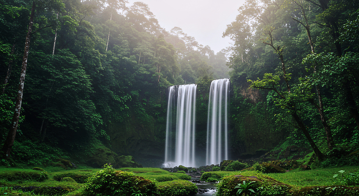 JPG 식물 편집이미지 여행 자연 물줄기 풍경 여름 폭포 탐험 안개 녹음 숲 시원함 생태계 발리 차분 이미지편집 AI포토 AI콘텐츠 계절 섬 컨셉 날씨 물 기록 인도네시아 파일형식
