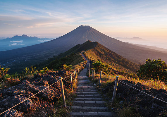 JPG 편집이미지 여행 자연 하늘 아침 풍경 초원 걷기 일출 탐험 정상 언덕 화산 발리 경로 이미지편집 AI포토 AI콘텐츠 주간 섬 모션 산 노을 생태계 인도네시아 파일형식