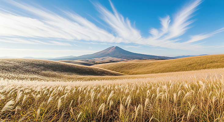 JPG 구름 편집이미지 여행 자연 하늘 날씨 산 풍경 초원 태양 평화 가을 언덕 억새 뷰티풀 탐방 편집실사 AI포토 AI콘텐츠 자연요소 식물 계절 컨셉 CG 생태계 파일형식