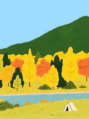 PSD 나무 여유 컬러 여행 일러스트 자연 하늘 휴식 산 텐트 풍경 야외 초록색 강 크리스마스트리 노란색 평화 캠핑 가을 숲 주말 국내일러스트 식물 계절 감정 컨셉 크리스마스 레저 캠핑도구 생태계 파일형식