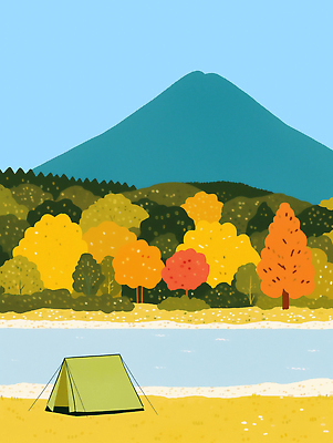 PSD 여유 여행 단풍 일러스트 가족 자연 산 텐트 풍경 야외 친구 평화 캠핑 탐험 도전 가을 숲 강가 즐거움 힐링 국내일러스트 계절 감정 컨셉 잎 관계 레저 캠핑도구 강 생태계 파일형식