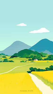 PSD 식물 구름 여유 일러스트 자연 산 풍경 초원 초록색 햇빛 평화 트래킹 하이킹 가을 농촌 드넓은 목가 국내일러스트 자연요소 계절 감정 컬러 컨셉 레저 태양 시골 생태계 파일형식