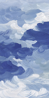 JPG 구름 디자인 물결 예술 파도 바다 컬러 패턴 일러스트 자연 하늘 파란색 흰색 표현 질감 부드러움 조화 국내일러스트 AI일러스트 AI콘텐츠 자연요소 무늬 감각 생태계 파일형식