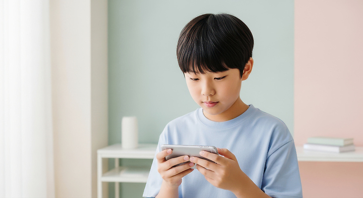 JPG 편집이미지 어린이 모션 놀이 휴식 실내 소년 일상 스마트폰 스크린 과학기술 편안함 집중 즐거움 소통 흥미 의료성형뷰티 편집실사 AI인물포토 AI콘텐츠 남자 감정 컨셉 기술 사람 내부 라이프 핸드폰 스마트기기 감각 CG 파일형식 AI포토