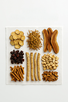 JPG 모양 편집이미지 전통 컬러 식재료 한국 건강 요리 주방 약재 약초 한약 저장 다듬기 원산지 편집실사 AI포토 AI콘텐츠 아시아 모션 약 풀_식물 CG 파일형식