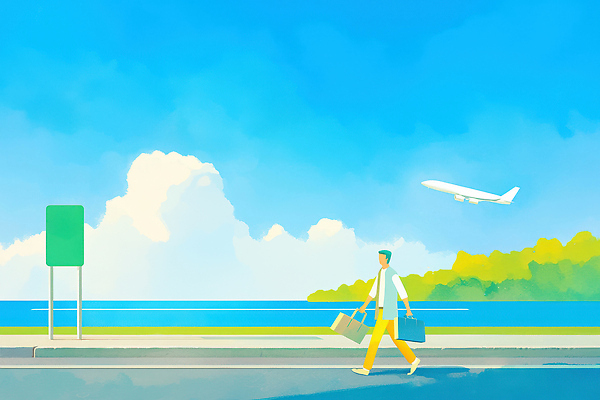 JPG 구름 감정 바다 여행 가방 일러스트 자연 하늘 휴가 비행기 사람 풍경 여러명 해변 여름 쇼핑 걷기 드라이브 도시 국내일러스트 AI일러스트 AI콘텐츠 자연요소 잡화 계절 다수 항공교통 모션 대중교통 운전 생태계 파일형식