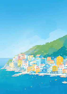 JPG 식물 건축 예술 바다 컬러 여행 일러스트 자연 날씨 산 풍경 해변 여름 평화 마을 선박 수평선 국내일러스트 AI일러스트 AI콘텐츠 계절 컨셉 수상교통 생태계 파일형식