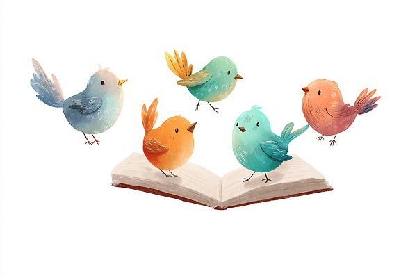 JPG 동물 캐릭터 디자인 행복 예술 새끼 컬러 일러스트 노래 자연 조류 오리 책 모임 아기 즐거움 그림 비둘기 주위 소통 창작 국내일러스트 AI일러스트 AI콘텐츠 감정 음악 컨셉 사람 생태계 파일형식