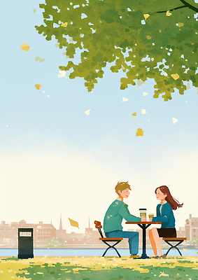 JPG 나무 공원 여유 커피 음료 일러스트 자연 탁자 하늘 따뜻함 대화 사랑 사람 풍경 잔디 친구 소풍 만남 가을 분위기 즐거움 국내일러스트 AI일러스트 AI콘텐츠 식물 계절 공공시설 감정 가구 컨셉 관계 말하기 야외활동 생태계 파일형식