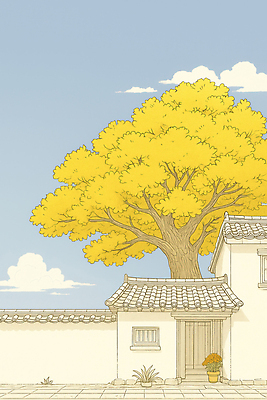 JPG 나무 구름 전통 공원 건축 백그라운드 잎 일러스트 자연 단풍나무 거리 한옥 한국 풍경 햇빛 정원 고요 감상 금색 가을 조용 국내일러스트 AI일러스트 AI콘텐츠 자연요소 식물 한국전통 계절 공공시설 아시아 컬러 단풍 고건축 태양 생태계 파일형식