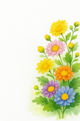 JPG 식물 꽃 컬러 꽃다발 잎 일러스트 자연 풍경 정원 봄 들꽃 꽃봉오리 원예 꽃가루 화사함 조화 뷰티풀 국내일러스트 AI일러스트 AI콘텐츠 계절 컨셉 취미 가루 생태계 파일형식