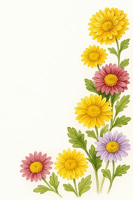 JPG 모양 식물 디자인 계절 꽃잎 꽃 예술 컬러 일러스트 자연 생명 미술 장식 장미 배열 조화 뷰티풀 색채 생동감 국내일러스트 AI일러스트 AI콘텐츠 문화예술 생태계 파일형식