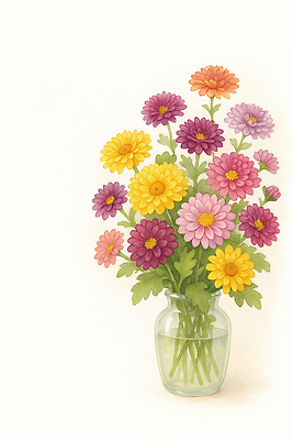 JPG 식물 디자인 꽃 예술 꽃다발 일러스트 자연 미소 장식 여름 인테리어 정원 꽃병 화사함 감성 뷰티풀 색감 스타일 차분 국내일러스트 AI일러스트 AI콘텐츠 계절 컨셉 표정 생태계 파일형식