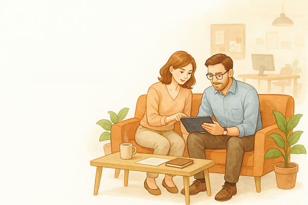 JPG 식물 커플 여유 커피 일러스트 가족 자연 휴식 대화 웃음 일상 소파 태블릿 사무실 만남 시간 분위기 편안함 즐거움 소통 국내일러스트 AI일러스트 AI콘텐츠 감정 음료 컨셉 의자 비즈니스 관계 표정 말하기 라이프 전자제품 스마트기기 감각 생태계 파일형식