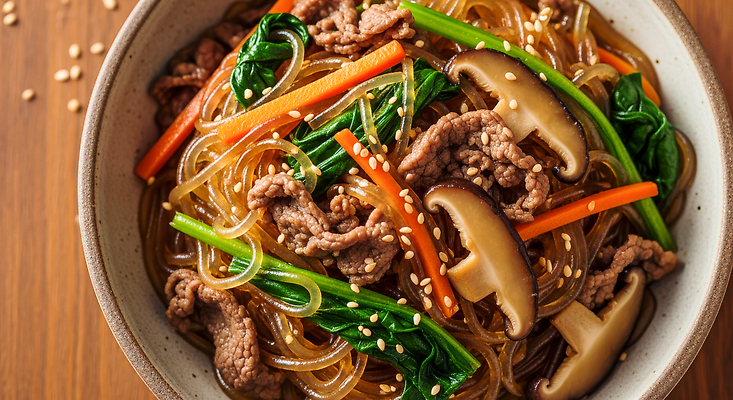 JPG 편집이미지 한식 다이어트 채소 재료 육류 요리 식사 맛 상차림 불고기 건강식 당면 잡채 비건 편집실사 AI포토 AI콘텐츠 음식 컨셉 식재료 건강 CG 채식주의자 파일형식