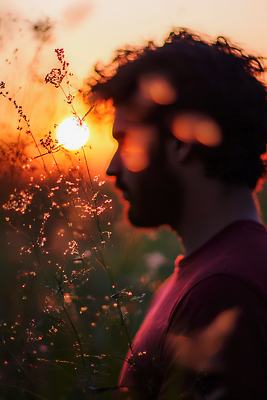 JPG 식물 편집이미지 남자 실루엣 자연 풍경 노을 고요 황혼 일몰 기쁨 저녁 감성 뷰티풀 순간 의료성형뷰티 이미지편집 AI인물포토 AI콘텐츠 자연요소 감정 컨셉 촬영기법 사람 야간 생태계 파일형식 AI포토