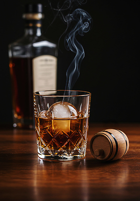 JPG 나무 편집이미지 음료 잔 목재 칵테일 고급 맛 저녁 향 위스키 편집실사 AI포토 AI콘텐츠 식물 식기 컨셉 재료 주류 야간 CG 파일형식