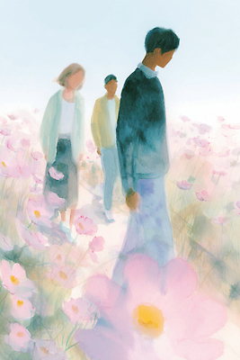 JPG 커플 꽃 행복 길 꽃밭 일러스트 모션 자연 하늘 풍경 여름 친구 소풍 평화 산책 자유 코스모스 색감 국내일러스트 AI일러스트 AI콘텐츠 식물 계절 감정 컨셉 관계 휴식 야외활동 생태계 파일형식