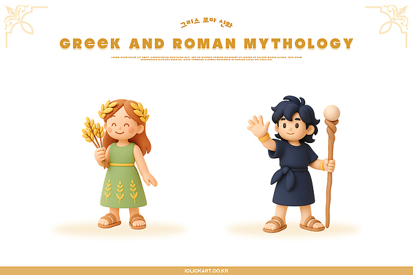 PSD 편집이미지 캐릭터 전통 옷 여자 남자 상징 지팡이 창조 신 밀 그림 신화 그리스로마신화 로마신화 편집3D 종교 곡류 사람 3D 파일형식