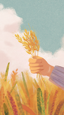 JPG 손 농업 일러스트 자연 하늘 건강 풍경 초원 초록색 여름 농작물 농장 평화 농사 기쁨 금색 수확 성장 농부 밀 이삭 국내일러스트 AI일러스트 AI콘텐츠 직업 계절 감정 산업 컬러 컨셉 곡류 신체부위 생태계 파일형식