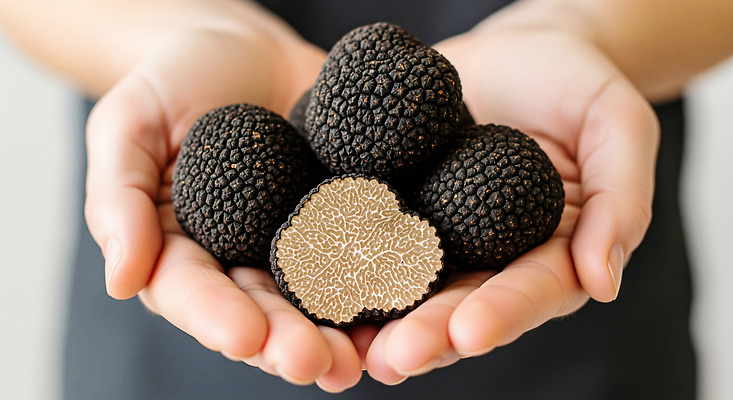 JPG 편집이미지 손 음식 재료 자연 요리 농장 검은색 식사 수확 맛 특별함 편집실사 AI인물포토 AI콘텐츠 트러플 컬러 컨셉 농업 신체부위 버섯 CG 생태계 파일형식 AI포토