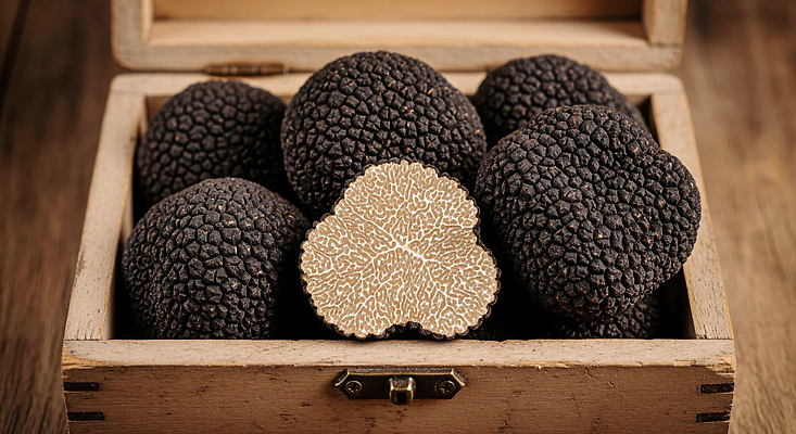 JPG 편집이미지 음식 농업 식재료 자연 요리 수확 맛 나무상자 향기 레시피 편집실사 AI포토 AI콘텐츠 트러플 산업 컨셉 상자 버섯 CG 생태계 냄새 파일형식