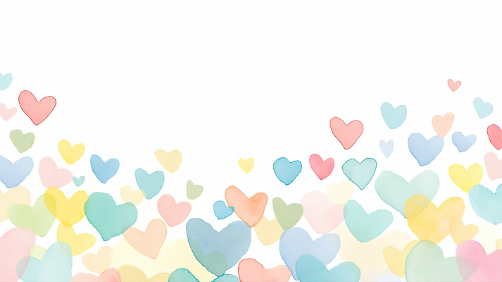 JPG 디자인 어린이 상징 컬러 백그라운드 패턴 일러스트 사랑 그래픽 장식 기쁨 낭만 하트 분위기 감성 파스텔 알록달록 국내일러스트 AI일러스트 AI콘텐츠 모양 감정 컨셉 무늬 학용품 사람 컬러풀 파일형식