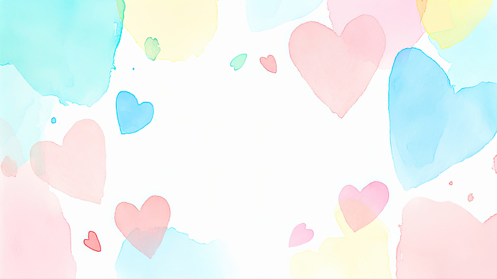 JPG 디자인 감정 컬러 백그라운드 일러스트 수채화 아이디어 사랑 이벤트 그래픽 장식 하트 표현 분위기 그림 부드러움 뷰티풀 특별함 국내일러스트 AI일러스트 AI콘텐츠 모양 컨셉 감각 파일형식
