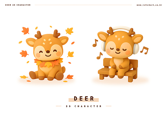 PSD 동물 편집이미지 캐릭터 디자인 음악 컬러 포즈 단풍 사슴 3D캐릭터 장난감 3D 귀여움 아기 헬멧 사슴캐릭터 편집3D 동물캐릭터 컨셉 잎 포유류 문화예술 사람 보호장비 디지털합성 파일형식