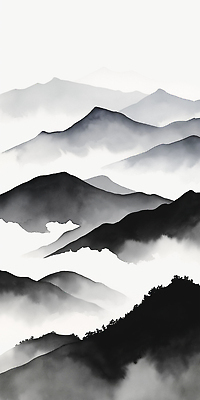 JPG 구름 예술 일러스트 자연 산 흑백 풍경 촬영 고요 수면 신비 그라데이션 조화 흐림 뷰티풀 몽환 경관 산맥 국내일러스트 AI일러스트 AI콘텐츠 자연요소 컨셉 날씨 촬영기법 물 생태계 파일형식